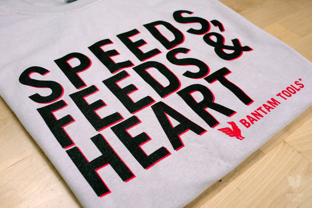 LIMITED EDITION! Bantam Tools Speeds, Feeds & Heart T-shirt
